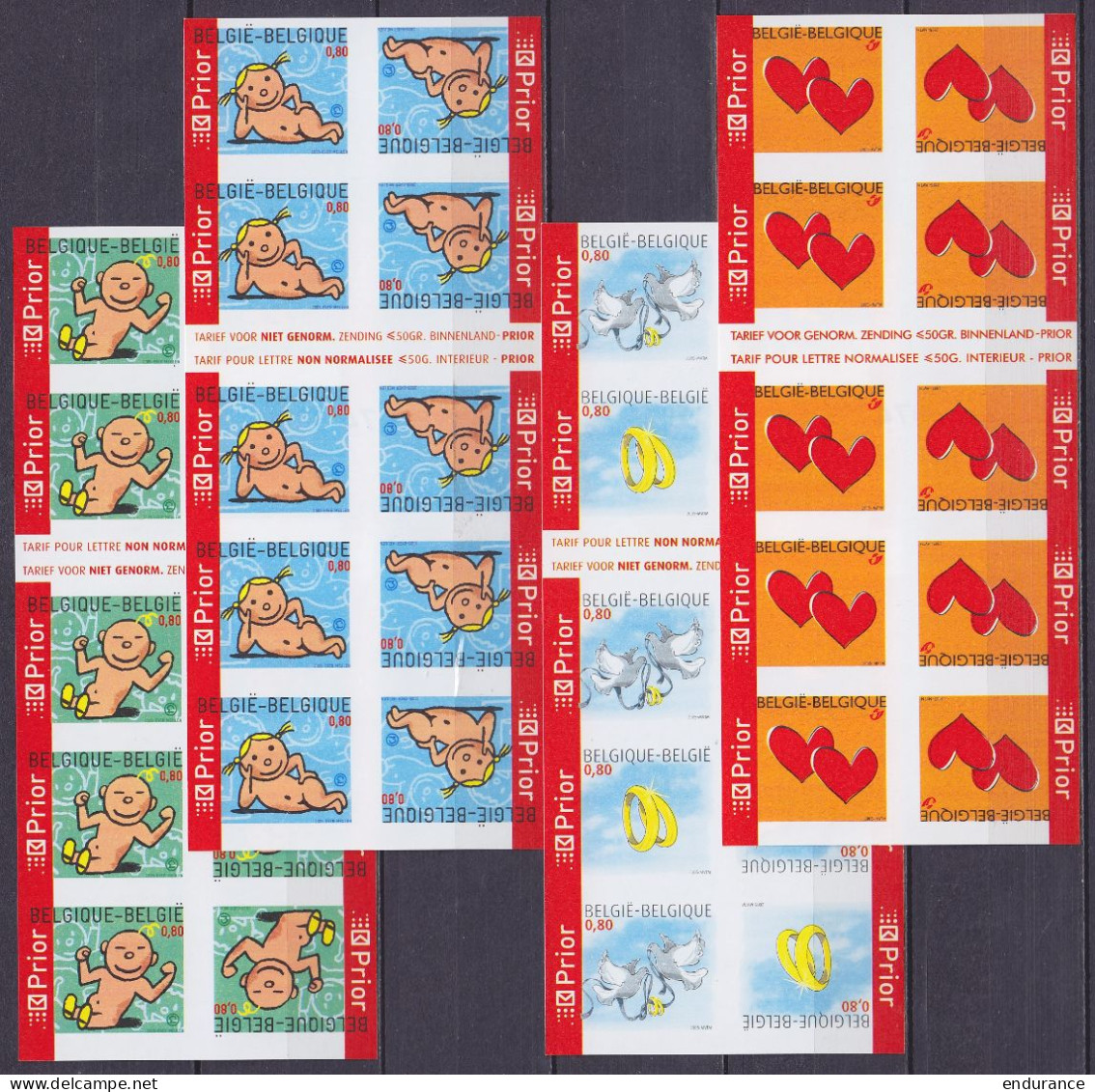 Carnets B50/53 Non Dentelé ** Timbres De Circonstance 2005 (numéro Au Dos) - 2001-…