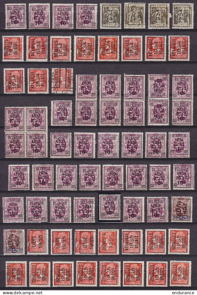 Belgique - petite collection sympa de PREO (*) plusieurs centaines de timbres toutes époques - voir scans