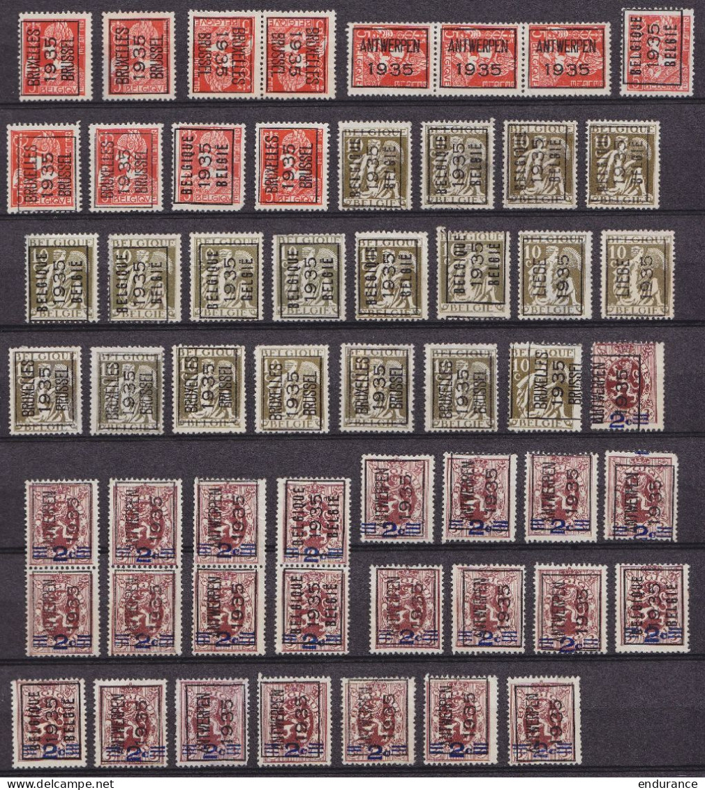 Belgique - petite collection sympa de PREO (*) plusieurs centaines de timbres toutes époques - voir scans