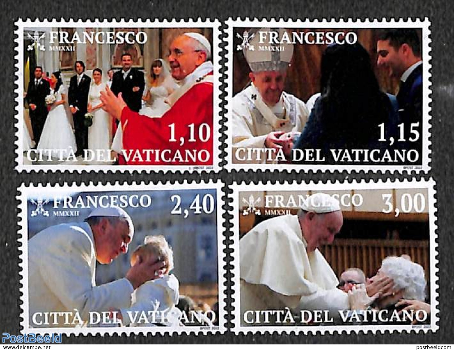 Vatican 2022 Pontification Of Pope Francis 4v, Mint NH, Religion - Pope - Unused Stamps