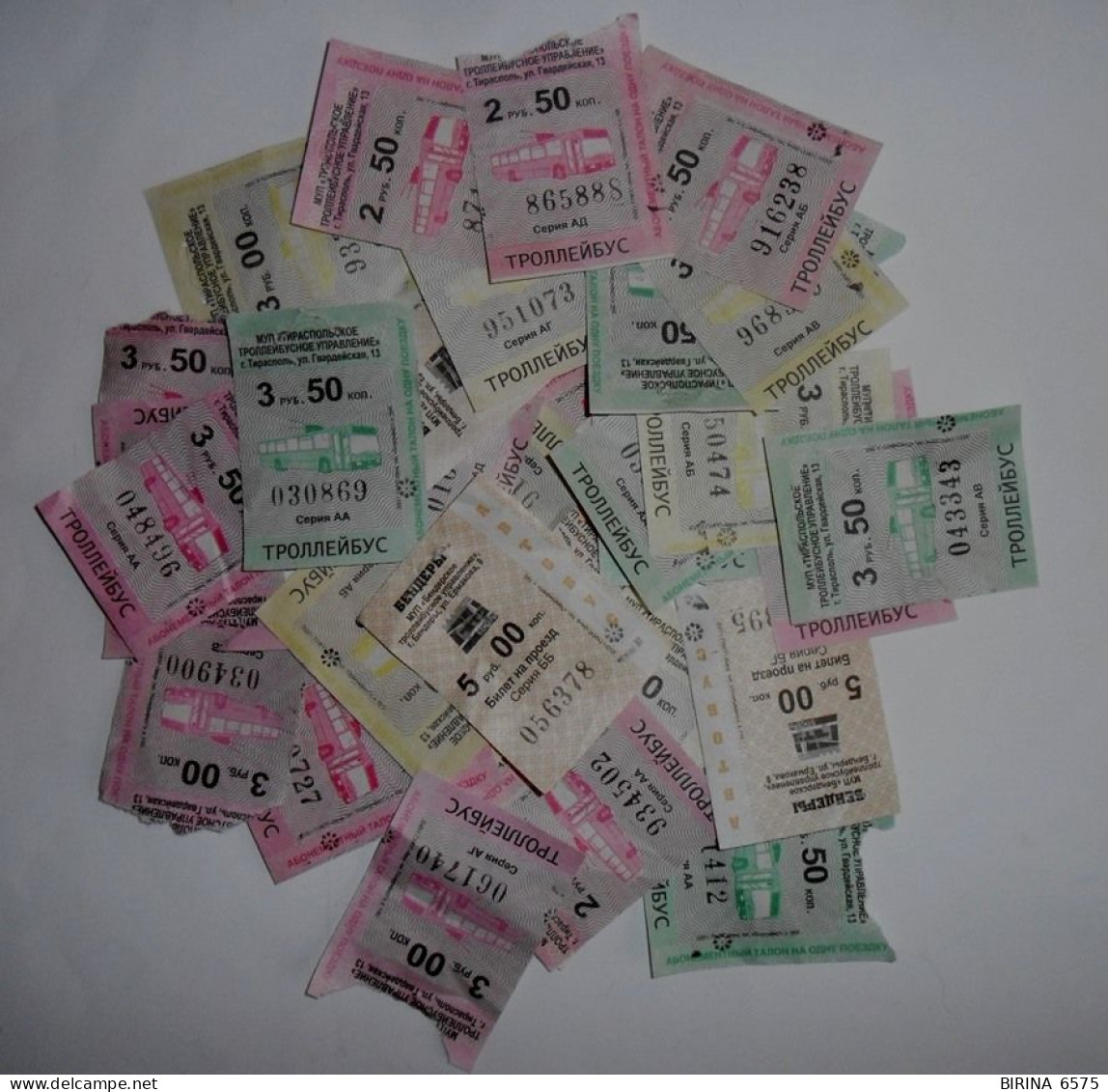 Tickets. MOLDOVA. TRANSNISTRIA. PUBLIC TRANSPORT. ONE LOT. - 1-76 - Europa