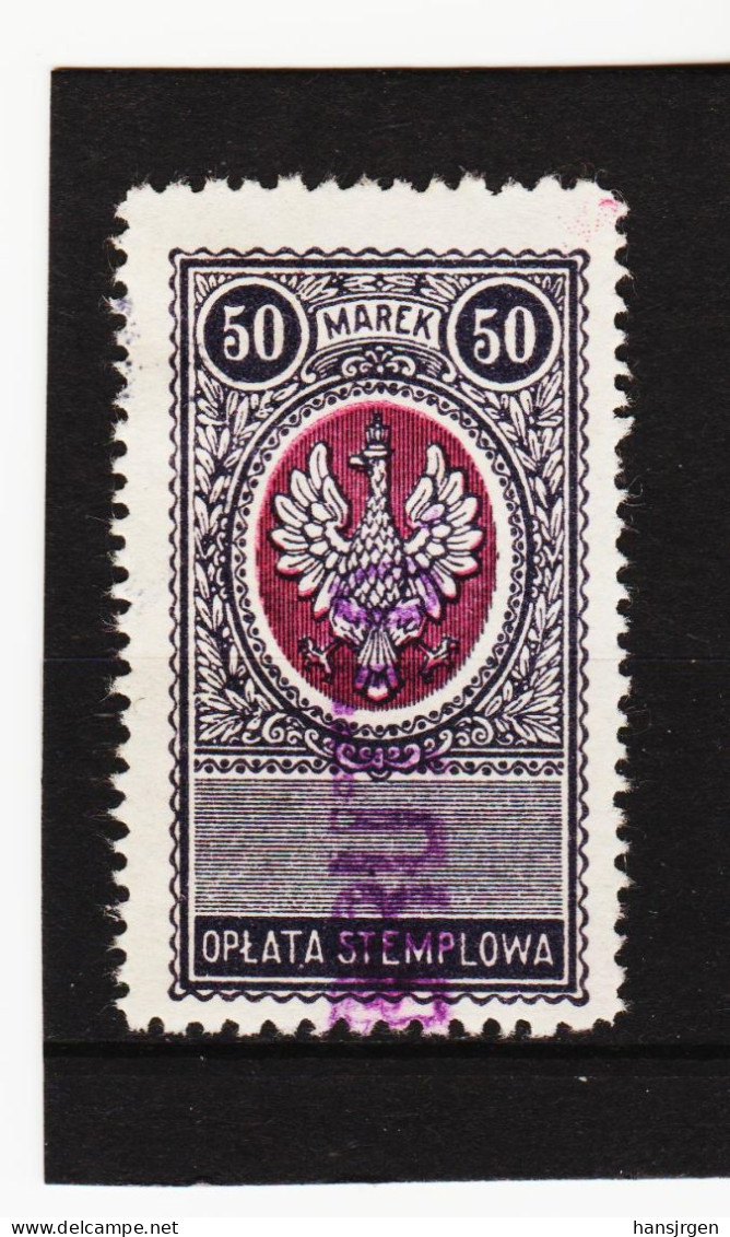 CAO522 P O L E N 1920 OPLATA STEMPLOWA  50 MAREK  Gestempelt SIEHE ABBILDUNG - Revenue Stamps
