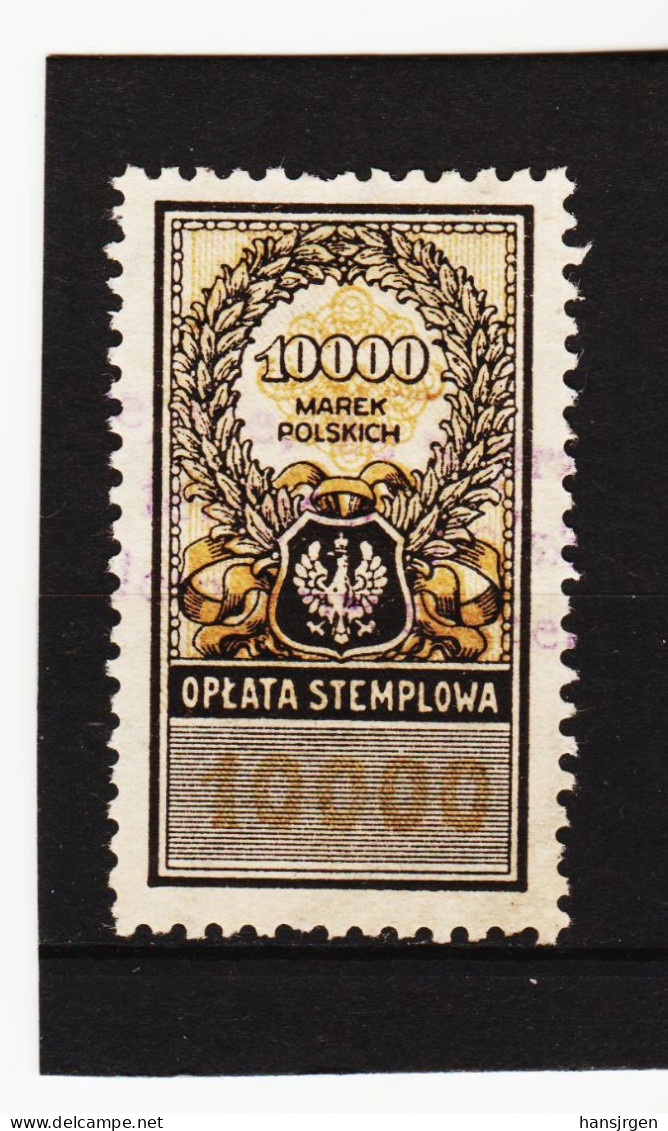 CAO524 P O L E N 1920 OPLATA STEMPLOWA  10000 MAREK  POLSKICH Gestempelt SIEHE ABBILDUNG - Revenue Stamps