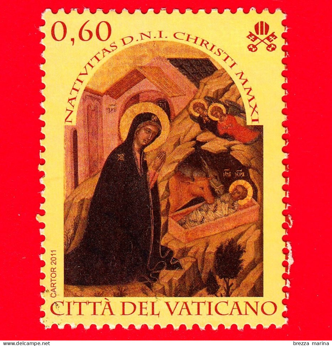 VATICANO - Usato - 2011 - Natale - Natività  - 0,60 - Oblitérés