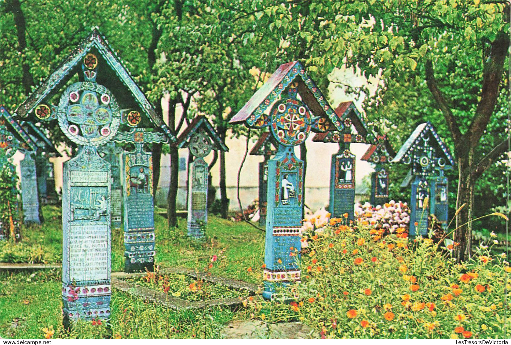 ROUMANIE - Sapinta - Vue Sur Le Gai Cimetière - Colorisé - Carte Postale - Roumanie