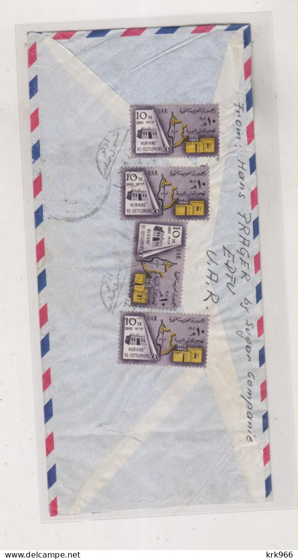 EGYPT EDFU Registered Airmail Cover To Austria - Posta Aerea