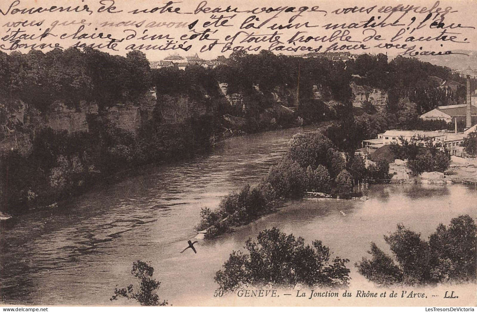 SUISSE - Genève - La Jonction Du Rhône Et De L'Arve - Carte Postale Ancienne - Genève