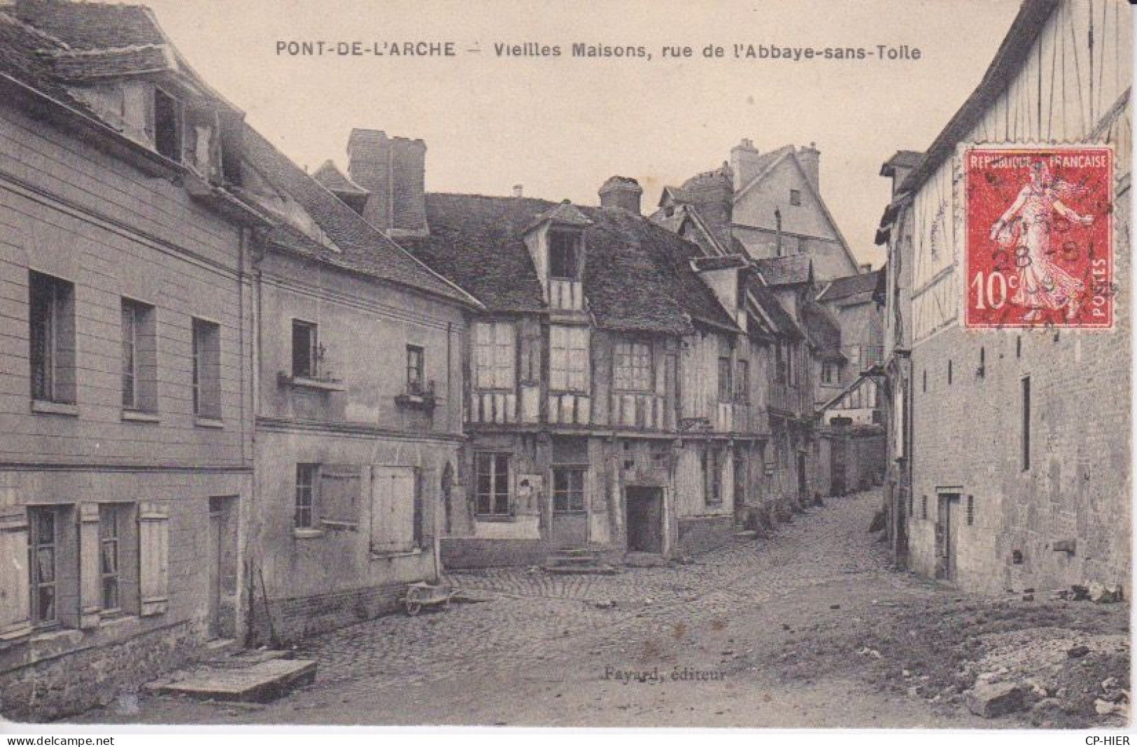 27 - EURE - PONT DE L'ARCHE - VIEILLE MAISON - RUE DE L'ABBAYE SANS TOILE - Pont-de-l'Arche