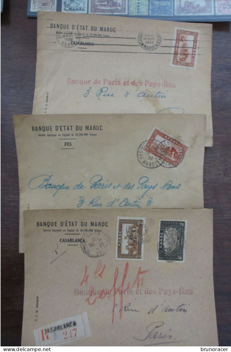 LOT COLONIES + MONACO/SAARE 83 TIMBRES PERFORES OBLITERES + 7 LETTRES AVEC TIMBRES PERFORES DU MAROC VOIR SCANS - Other & Unclassified