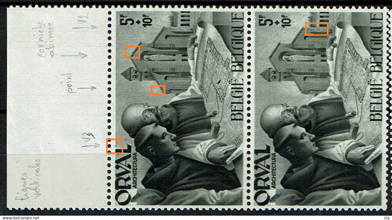 567  Paire  Bdf  **  LV3  Point L Et Toit ,corniche Abimée  T2  LV 2  Décoration - 1931-1960