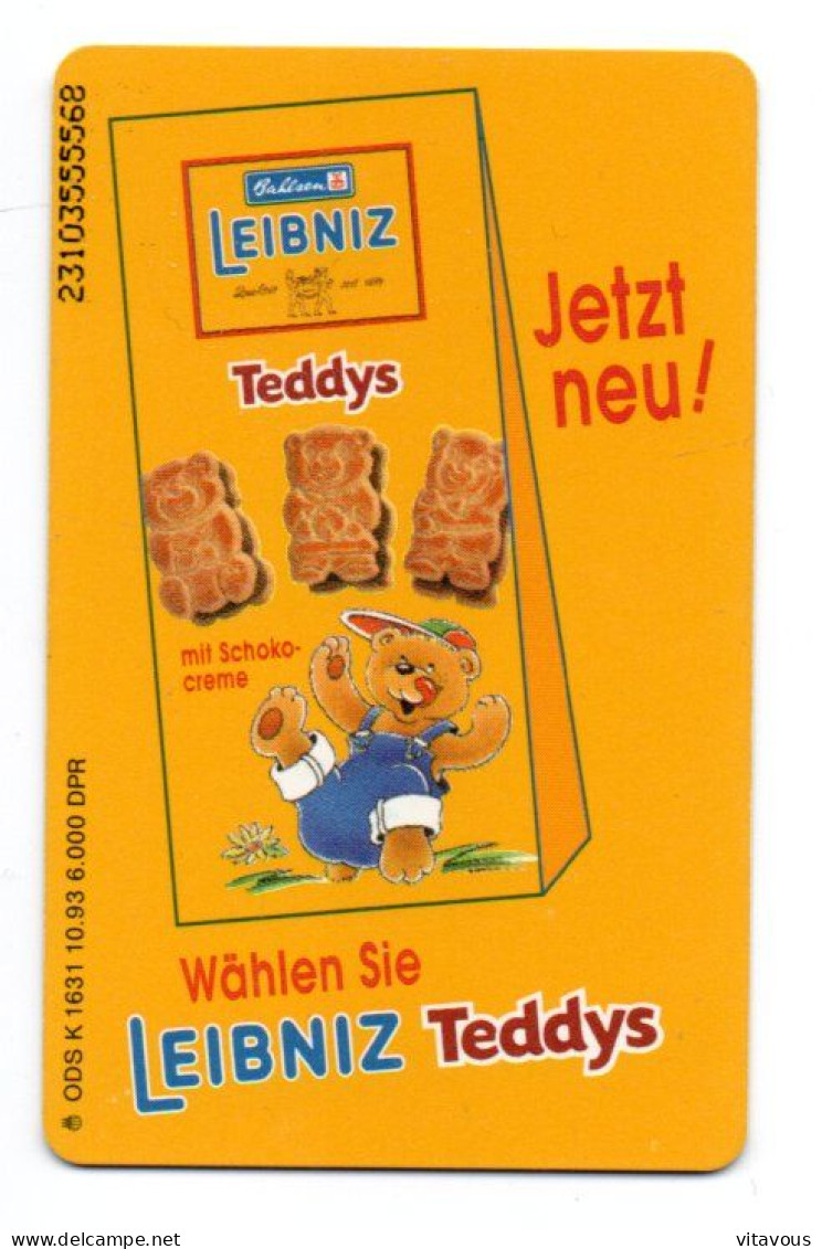 Nounours Teddy Biscuit Gâteau  Télécarte Allemagne Phonecard Telefonkarte (K 72) - K-Serie : Serie Clienti