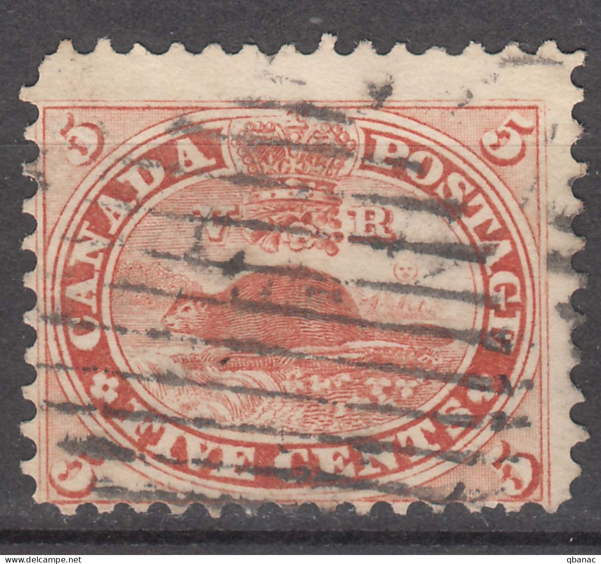 Canada 1859 Animals Beaver Mi#12 Used - Oblitérés