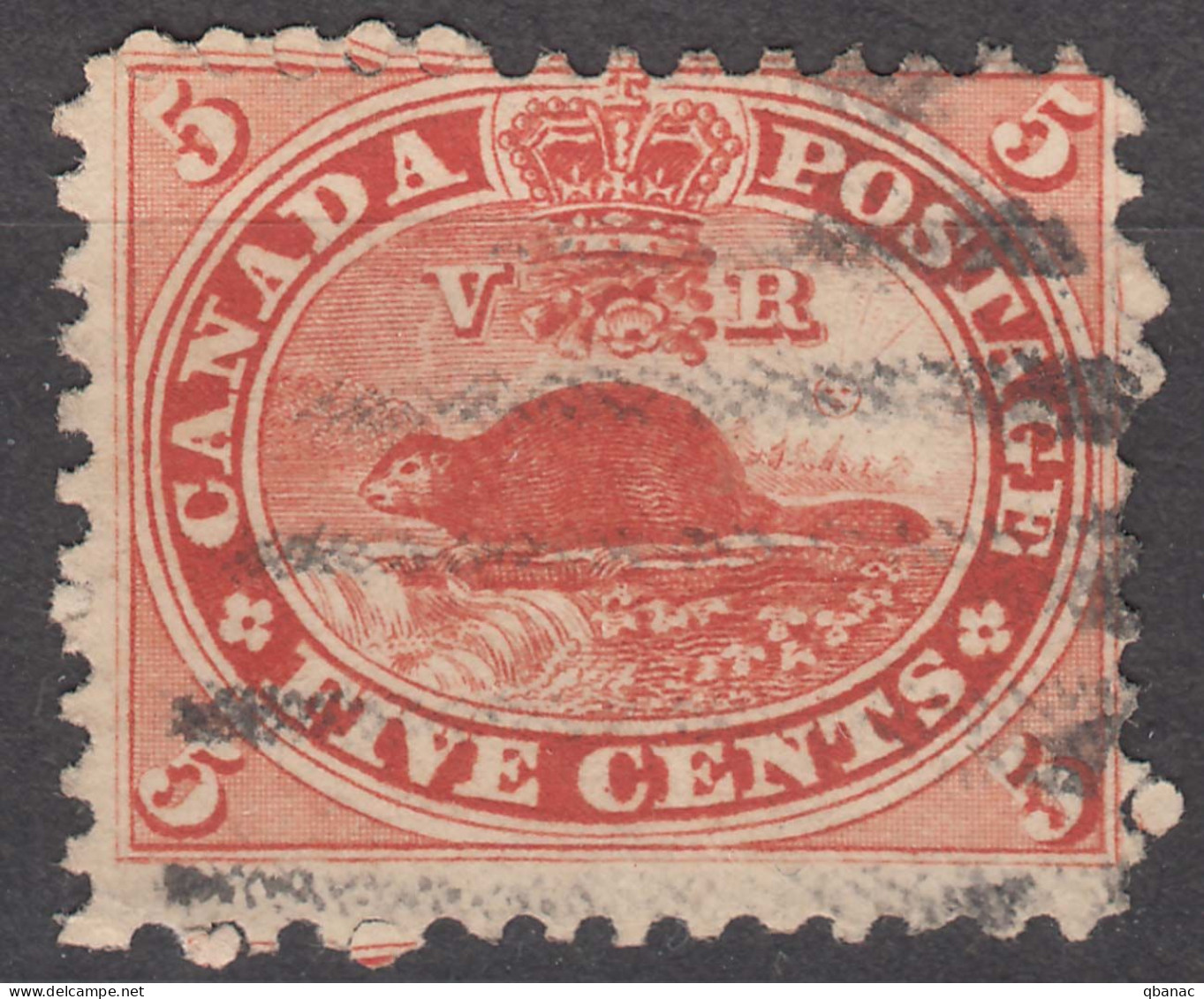 Canada 1859 Animals Beaver Mi#12 Used - Gebruikt