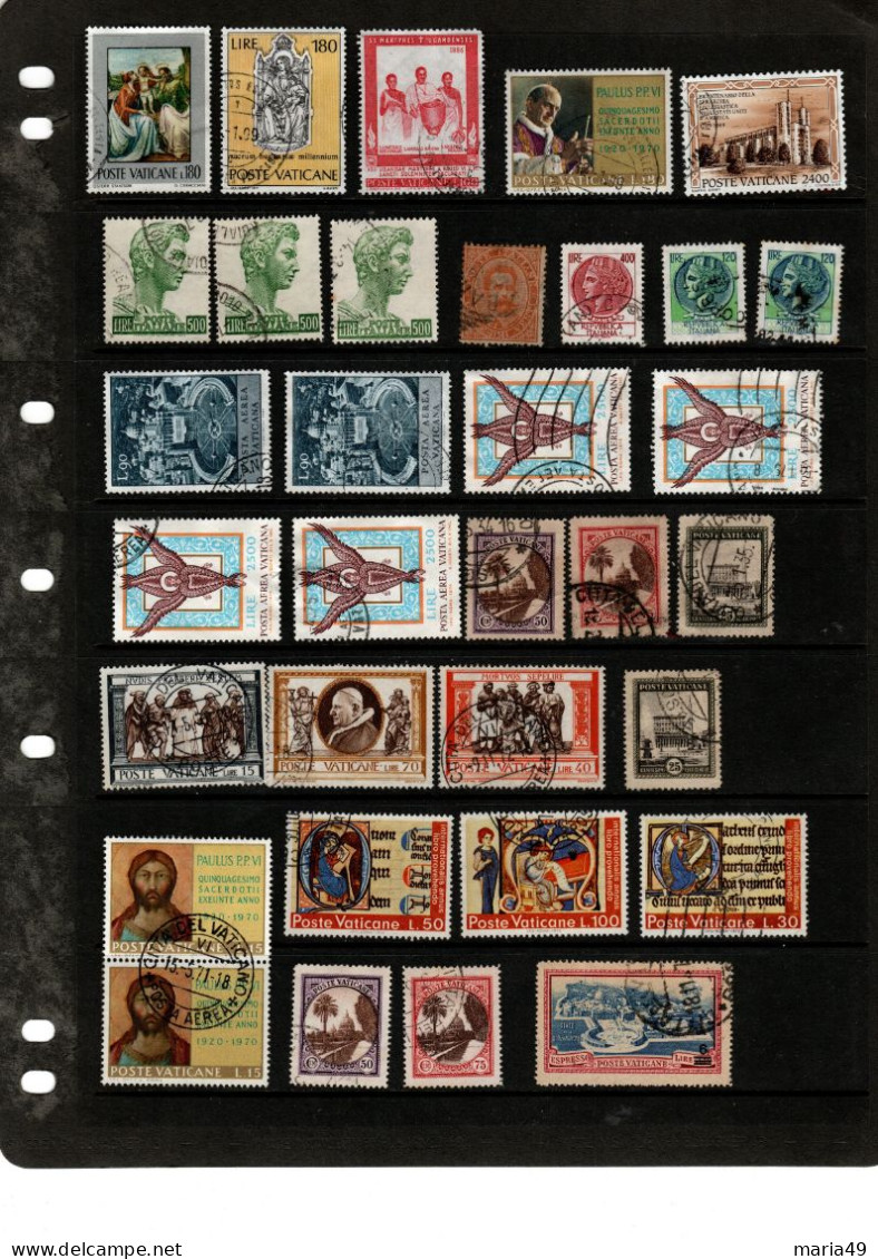 Vatican City Used Stamps On Page (26) Lot 59 - Mezclas (max 999 Sellos)