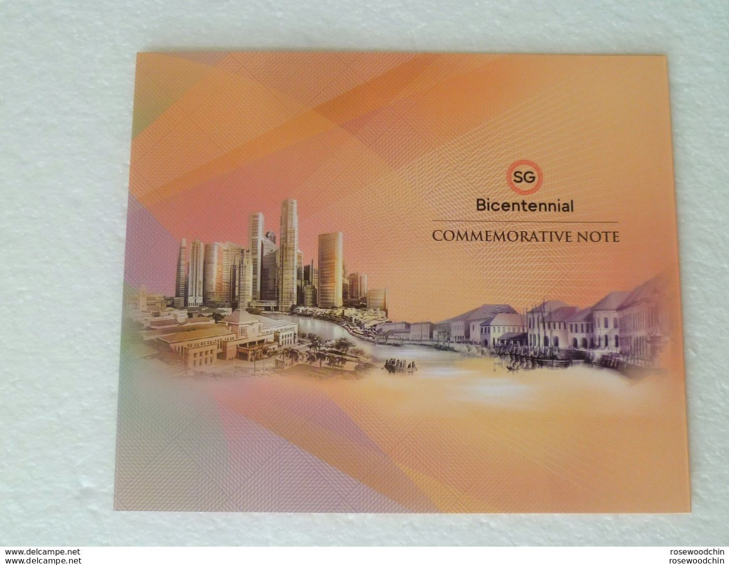 UNC Singapore 2019 Bicenteninal Commerative 20 Dollars Polymer Banknote With Folder - Singapour