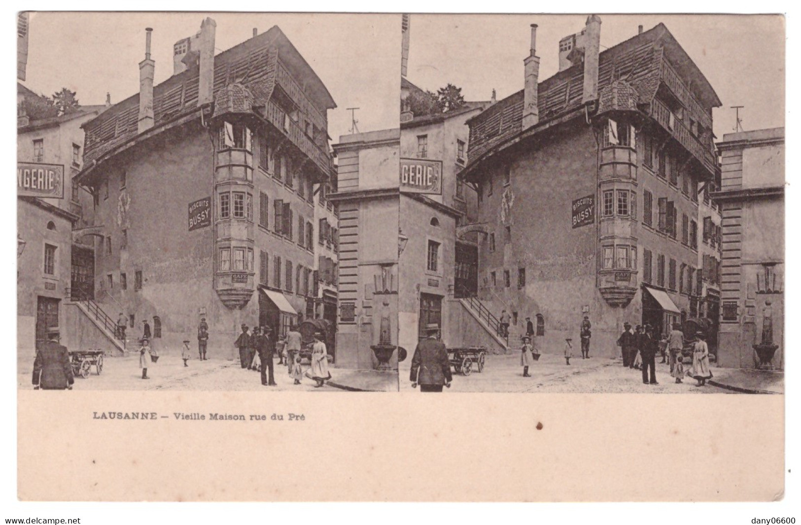 LAUSANNE - Vieille Maison Rue Du Pré - Stereoscope Cards