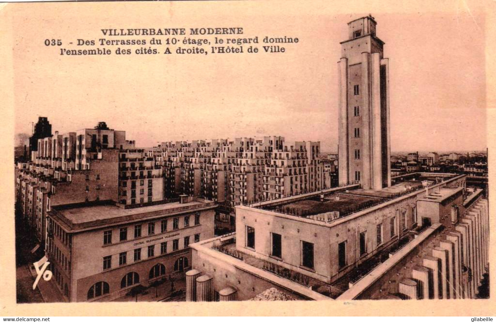 69 - Rhone -   VILLEURBANNE - Les Terrasses Qui Dominent L Ensemble De Cités - L Hotel De Ville A Droite - Villeurbanne