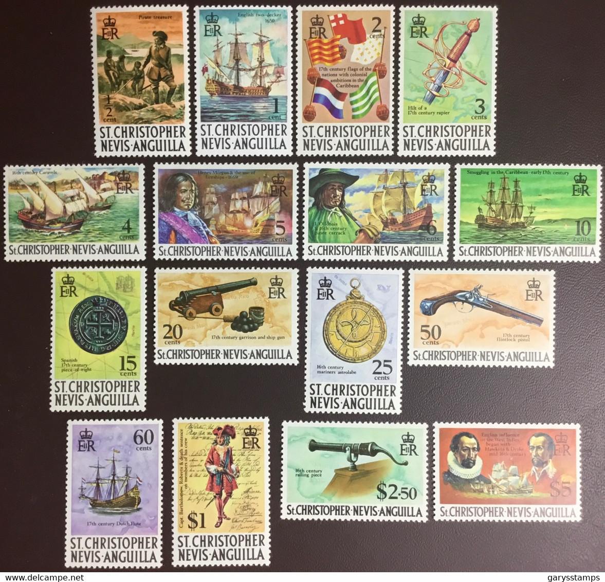 St Christopher Nevis Anguilla 1970 Definitives Set MNH - St.Christopher-Nevis & Anguilla (...-1980)