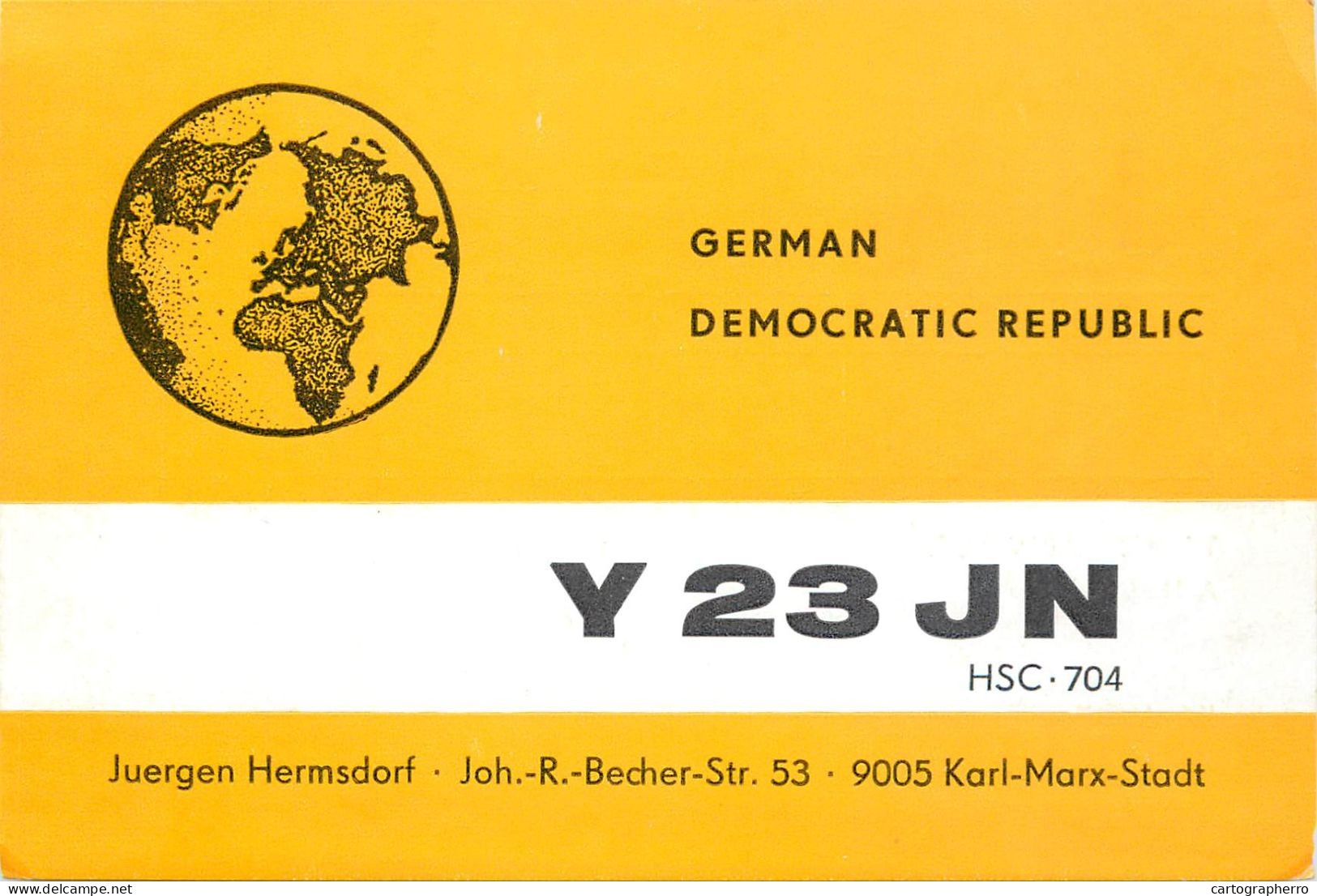 German Democtaric Republic Radio Amateur QSL Card Y23JN Y03CD 1984 - Radio Amateur