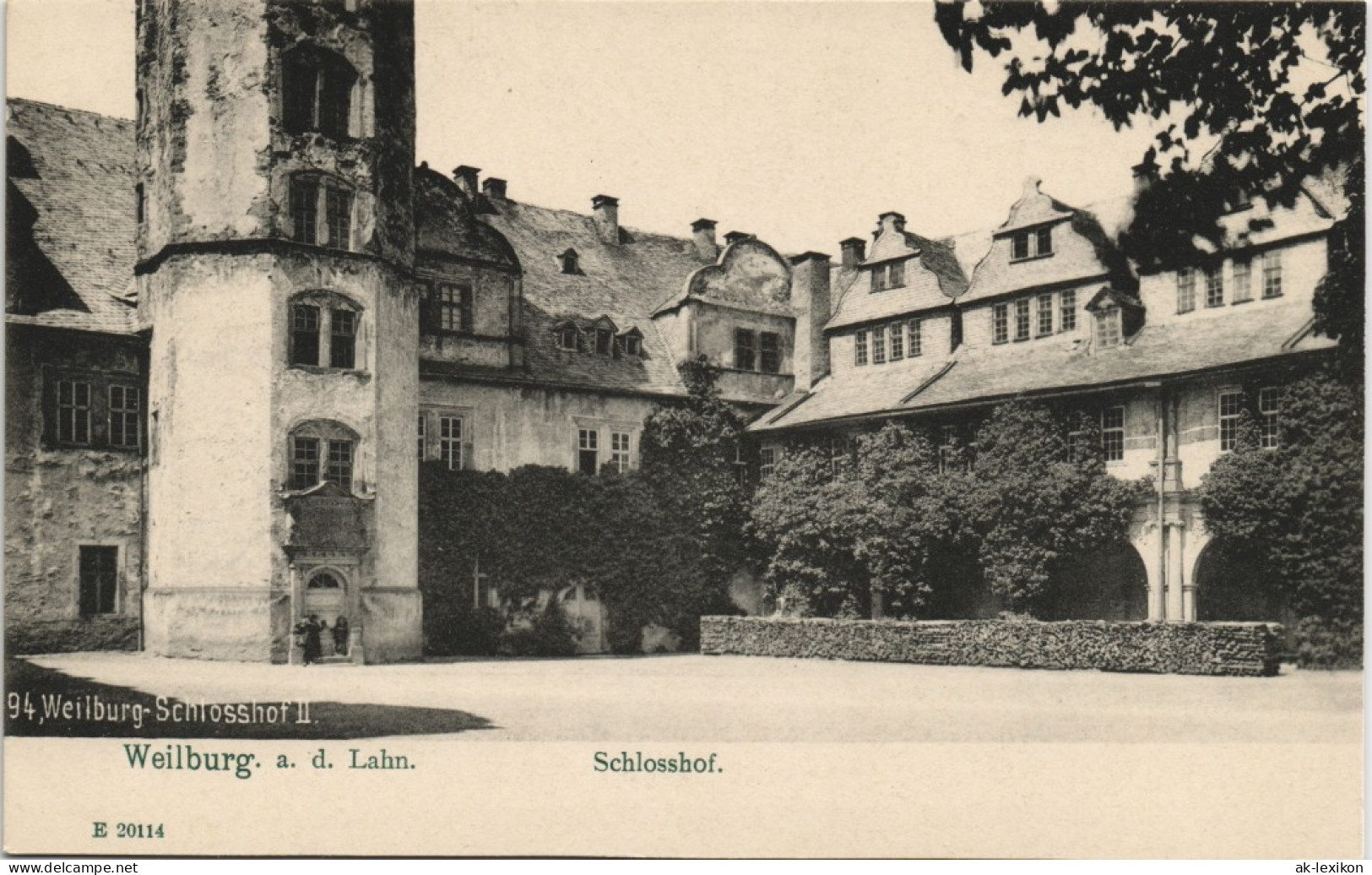Ansichtskarte Weilburg (Lahn) Schloßhof 1911 - Weilburg