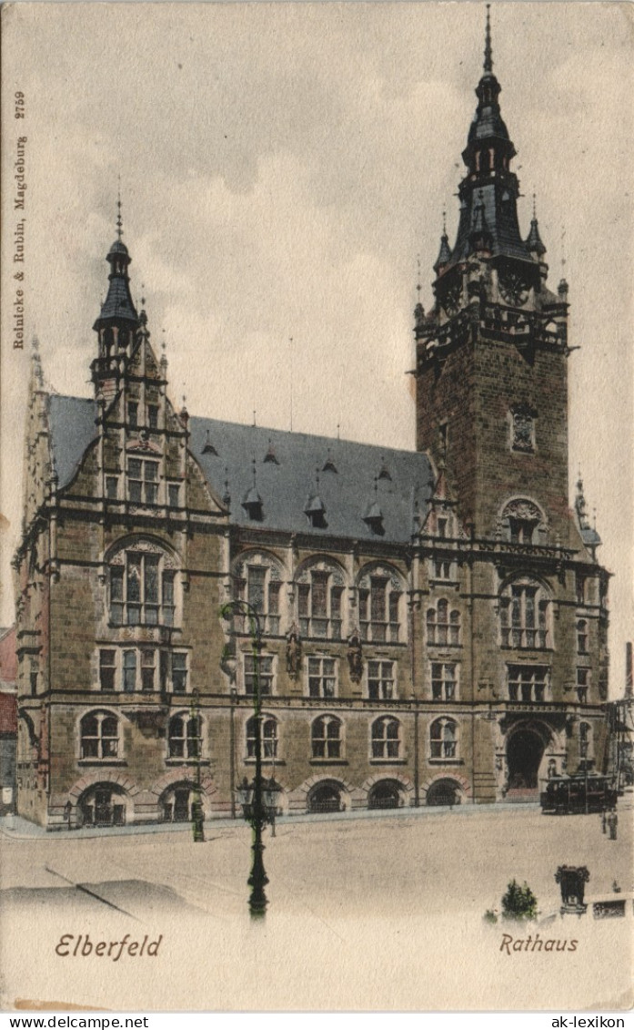 Ansichtskarte Elberfeld-Wuppertal Elberfelder Rathaus 1906 - Wuppertal