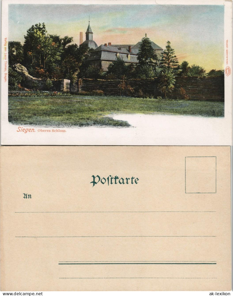 Litho AK Siegen Oberes Schloss Gesamtansicht, Castle Postcard 1900 - Siegen