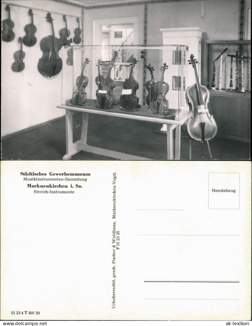 Ansichtskarte Markneukirchen Gewerbemuseum - Streich-Instrumente 1959 - Markneukirchen