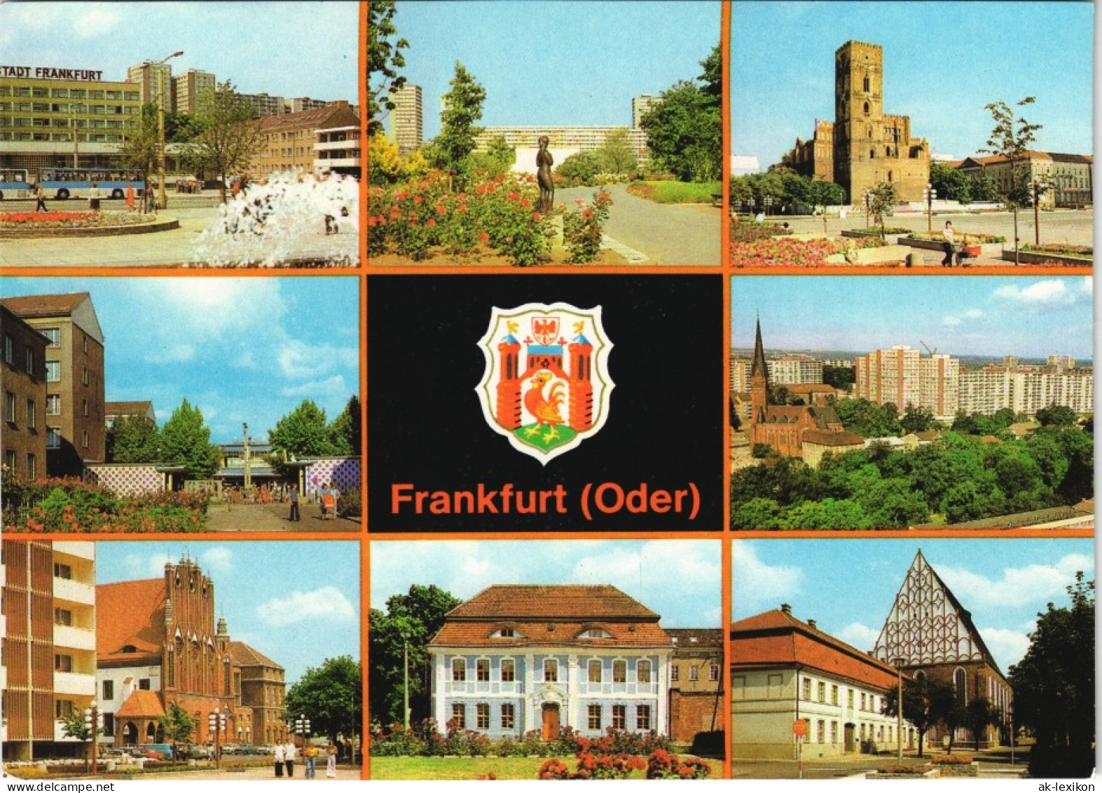 Frankfurt (Oder) Hotel "Stadt Frankfurt" Marx-Straße  Botanischer Garten   1981 - Frankfurt A. D. Oder