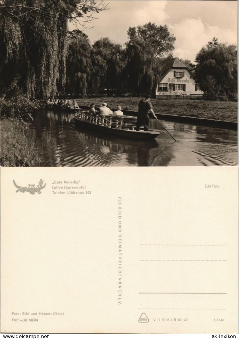 Lehde (Spreewald)-Lübbenau (Spreewald) Lědy Lubnjow Café Venedig  1967 - Lübbenau