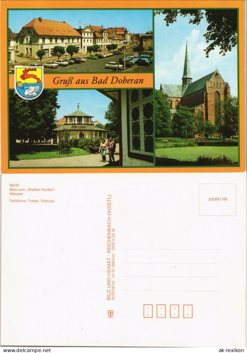 Bad Doberan DDR Mehrbild-AK Mit Münster, Weißem Pavillon Uvm. 1989 - Bad Doberan