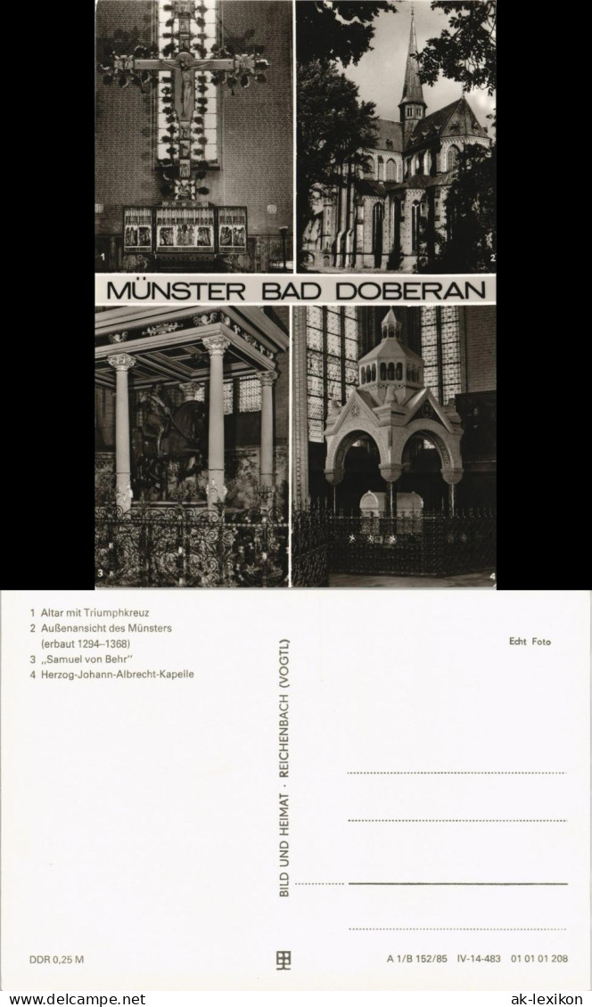 Ansichtskarte Bad Doberan Münster DDR Mehrbild-AK Mit 4 Ansichten 1985 - Bad Doberan