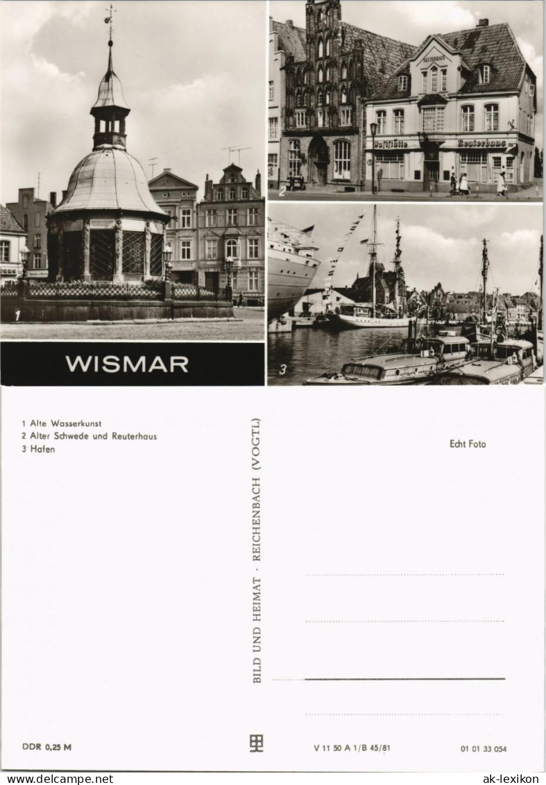 Wismar Alte Wasserkunst  Alter Schwede U. Reuterhaus, Hafen 1984 - Wismar