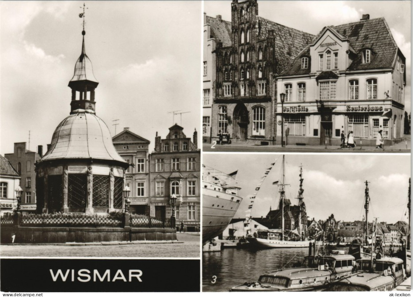 Wismar Alte Wasserkunst  Alter Schwede U. Reuterhaus, Hafen 1984 - Wismar