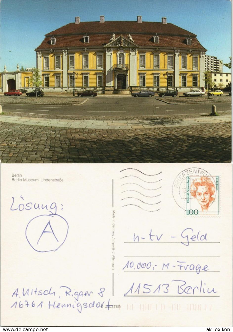 Ansichtskarte Kreuzberg-Berlin Berlin-Museum, Lindenstraße 1990 - Kreuzberg
