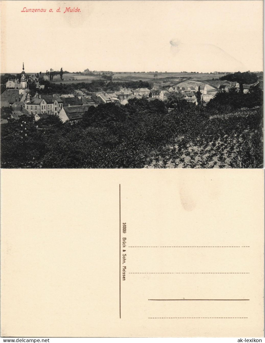 Ansichtskarte Lunzenau Stadtpartie 1914 - Lunzenau