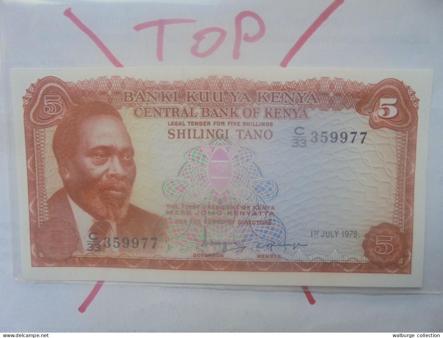 KENYA 5 SHILLINGS 1978 Neuf (B.33) - Kenia