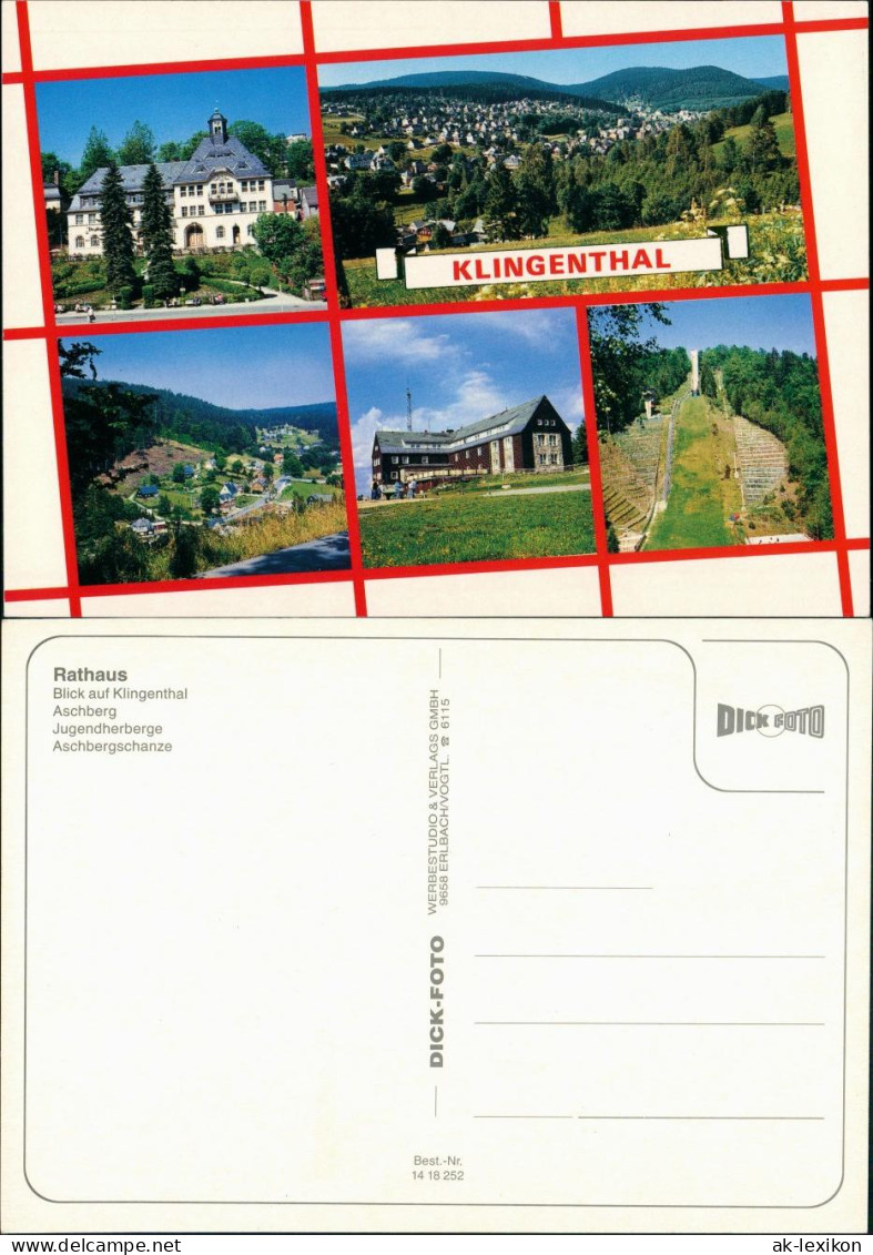 Ansichtskarte Klingenthal Stadt, Schanze, Umland 1999 - Klingenthal