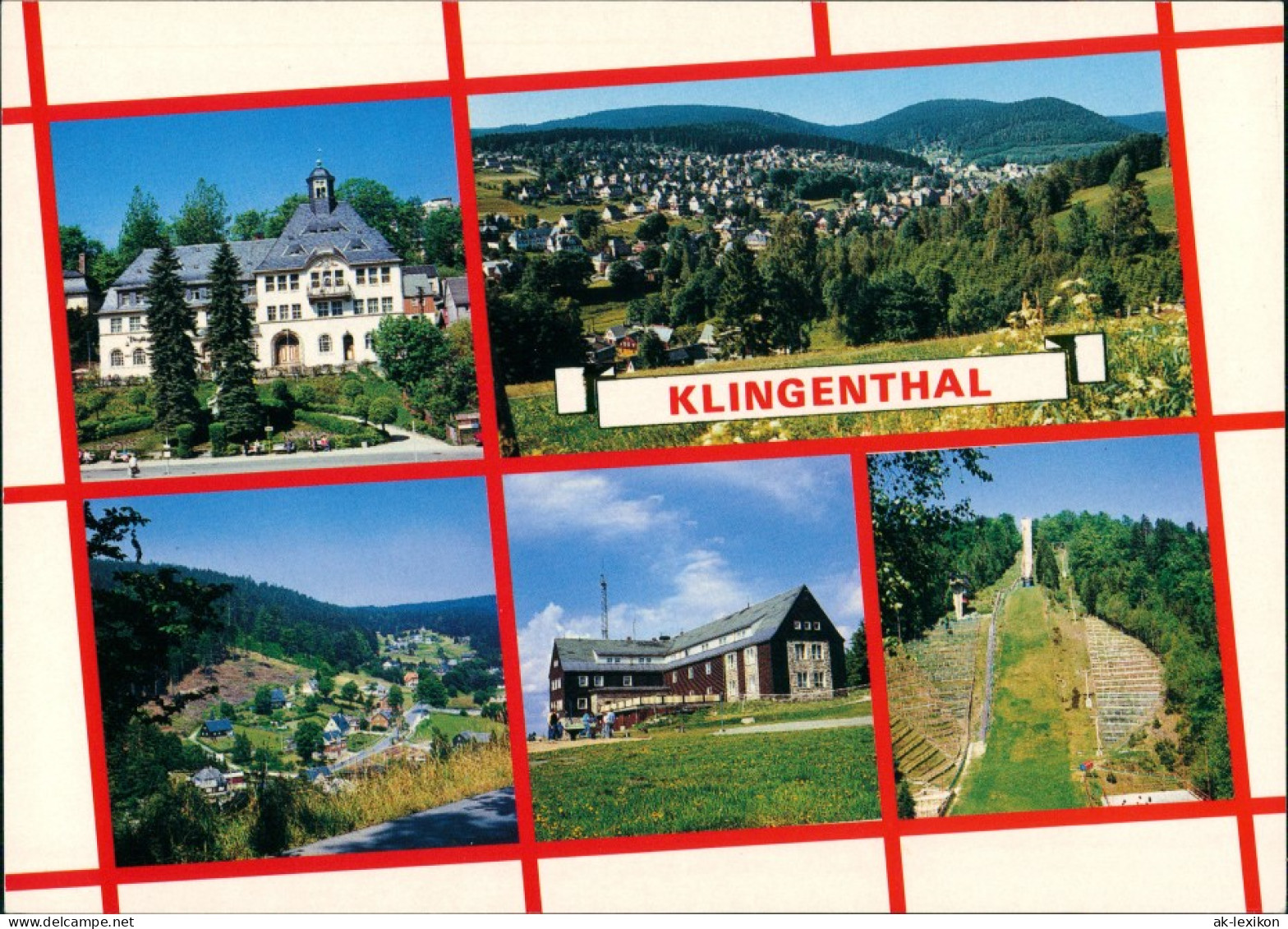 Ansichtskarte Klingenthal Stadt, Schanze, Umland 1999 - Klingenthal