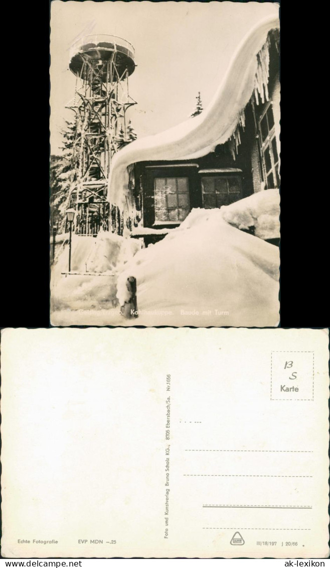 Ansichtskarte Geising-Altenberg (Erzgebirge) Baude Mit Turm Im Winter 1966 - Geising