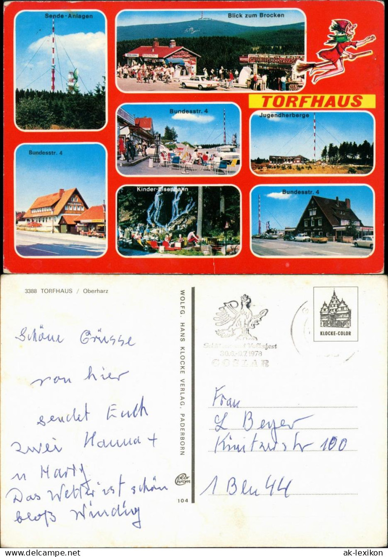 Ansichtskarte Torfhaus (Harz)-Altenau Bundestraße 4, Sender, Brocken 1986 - Altenau