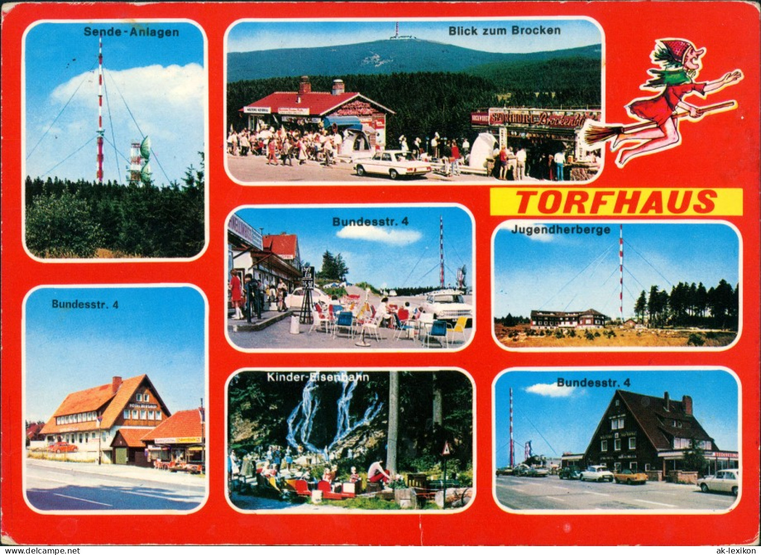 Ansichtskarte Torfhaus (Harz)-Altenau Bundestraße 4, Sender, Brocken 1986 - Altenau