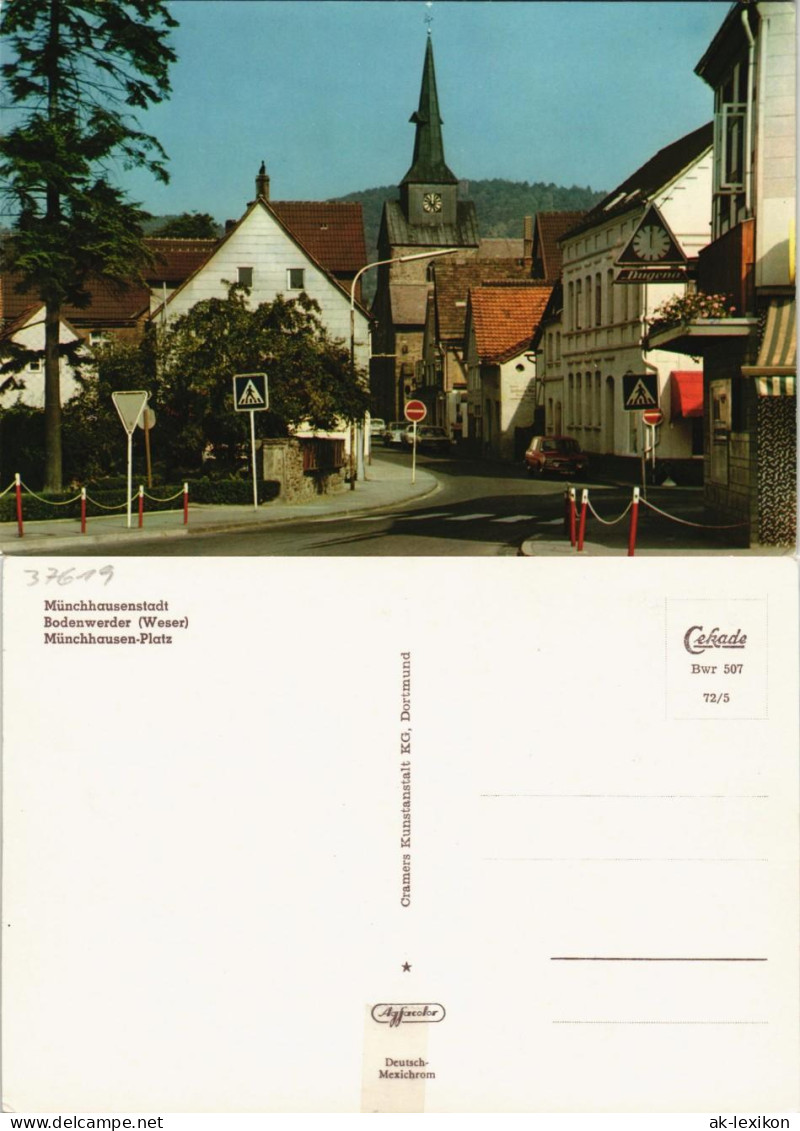 Ansichtskarte Bodenwerder Münchhausen-Platz Ortspartie 1972 - Bodenwerder