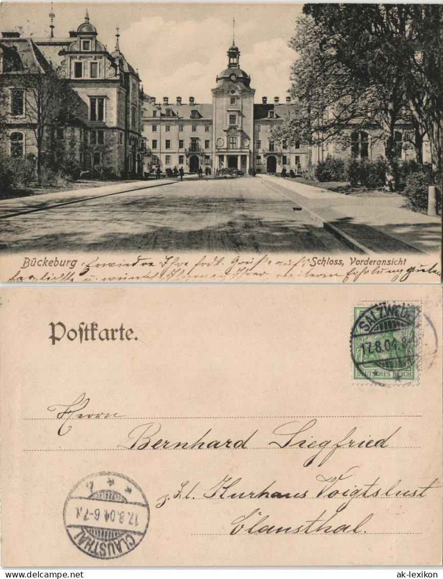 Ansichtskarte Bückeburg Fürstliches Schloss - Vordereingang 1904 - Bueckeburg