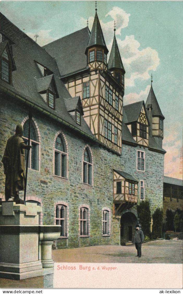 Ansichtskarte Burg An Der Wupper-Solingen Schloss Burg - Hof 1908 - Solingen