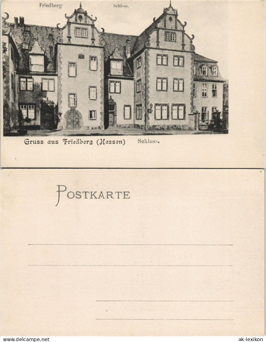 Ansichtskarte Friedberg (Hessen) Schloß 1908 - Friedberg