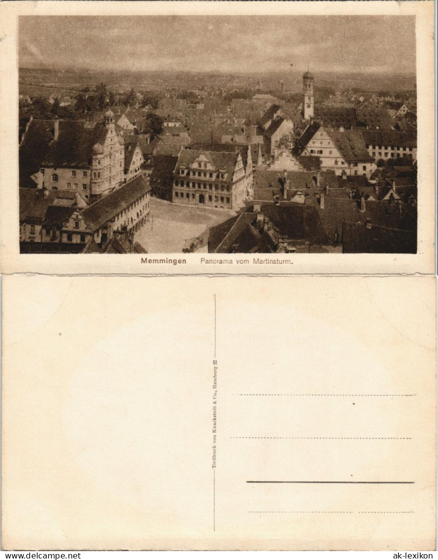 Ansichtskarte Memmingen Panorama Vom Martinstor 1926 - Memmingen