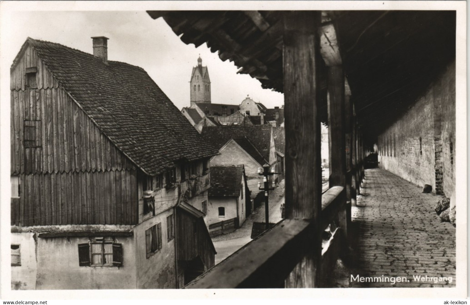 Ansichtskarte Memmingen Wehrgang Und Häuser Partie 1940 - Memmingen