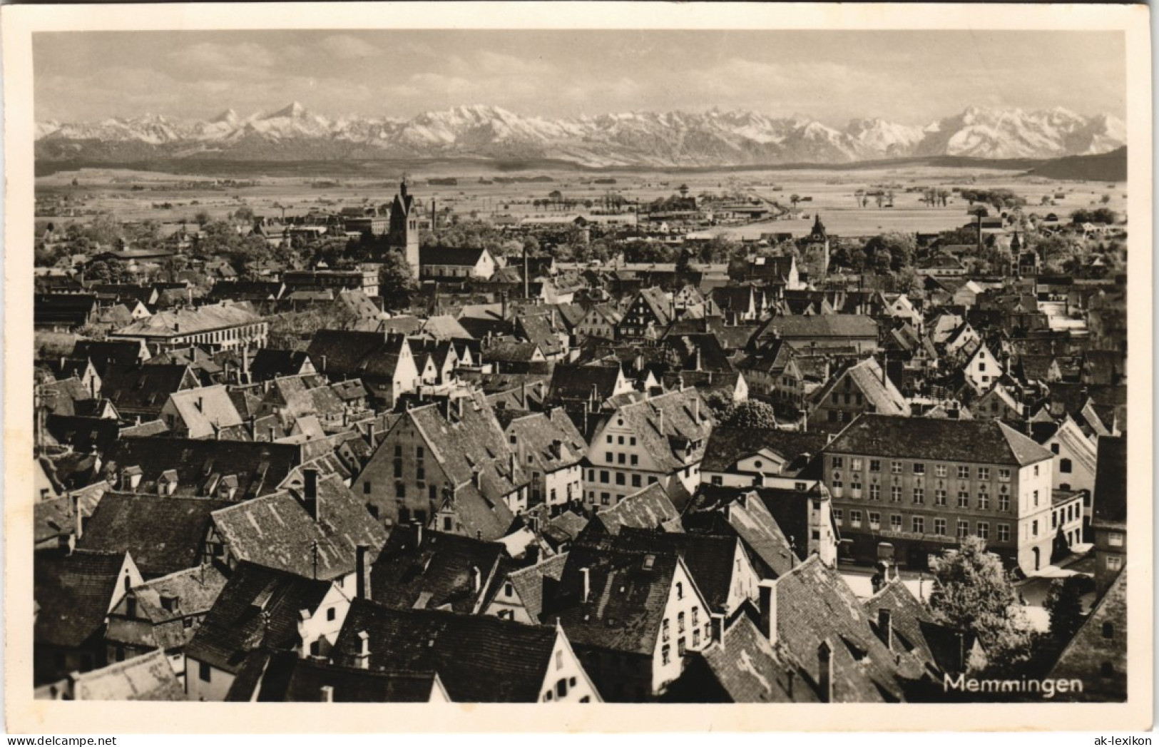 Ansichtskarte Memmingen Blick über Die Stadt - Alpen 1930 - Memmingen