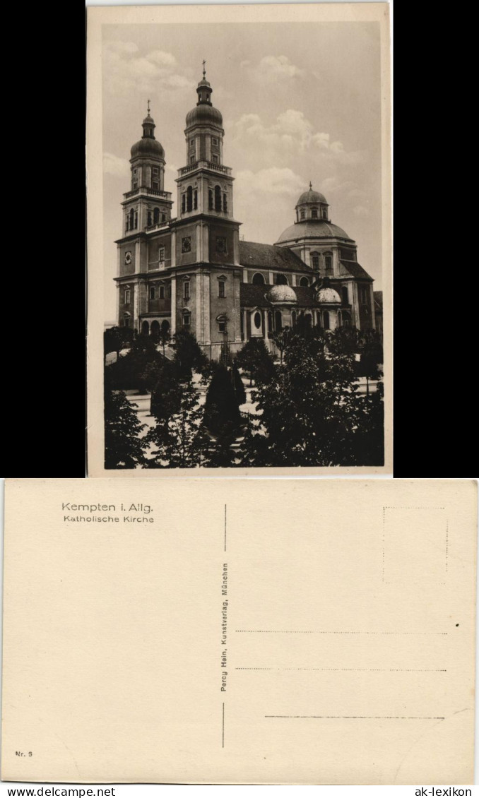 Ansichtskarte Kempten (Allgäu) Partie An Der Katholischen Kirche 1930 - Kempten