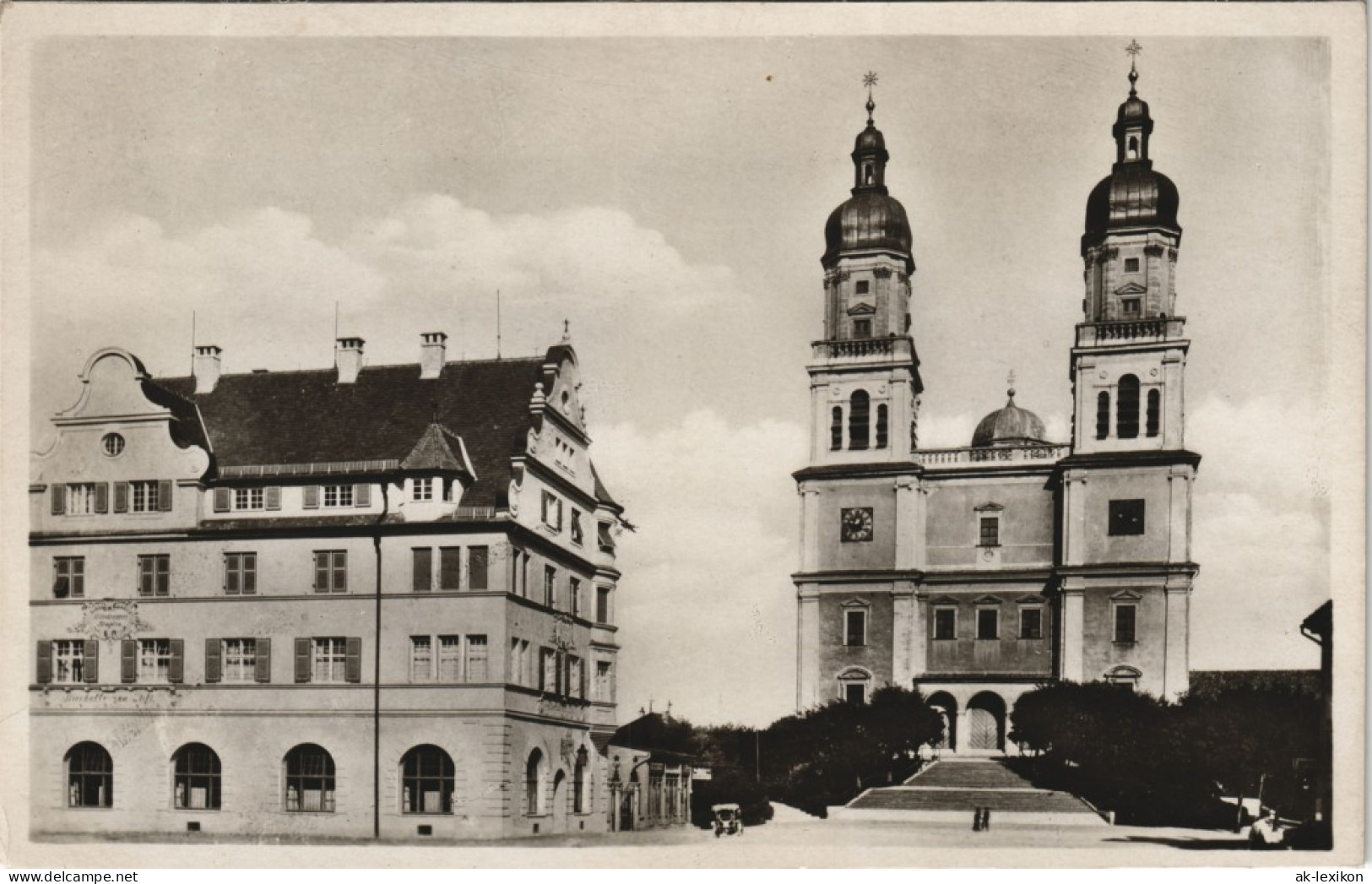 Ansichtskarte Kempten (Allgäu) Kath. Kirche U. Stiftshalle 1930 - Kempten